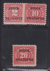 US Revenues #RD39-41 Mint\NH F - VF